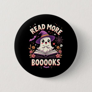 Badge Rond 5 Cm Lire plus de livres Livre de fantôme mignon Profes