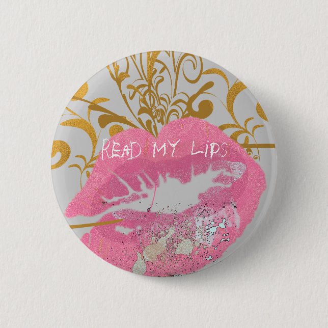 Badge Rond 5 Cm Lisez mes lèvres (Devant)