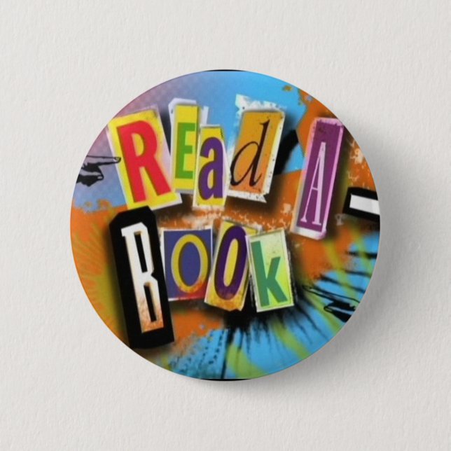Badge Rond 5 Cm Lisez un livre (Devant)