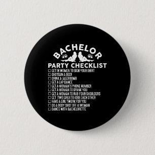 Badge Rond 5 Cm Liste de vérification drôle pour l'enterrement de