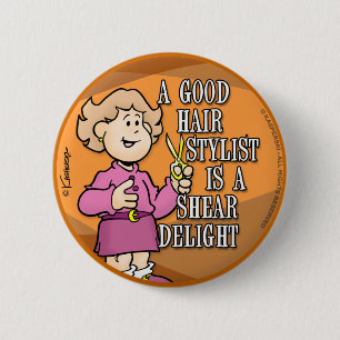Badge Rond 5 Cm Liste des cheveux