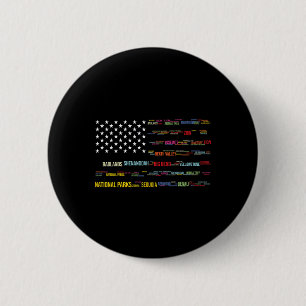 Badge Rond 5 Cm Liste des parcs nationaux des États-Unis Nuage de 