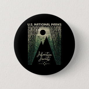 Badge Rond 5 Cm Liste des parcs nationaux Parc américain Camping r