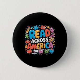 Badge Rond 5 Cm Lit à Travers Tee America Professeur de Lecture Li