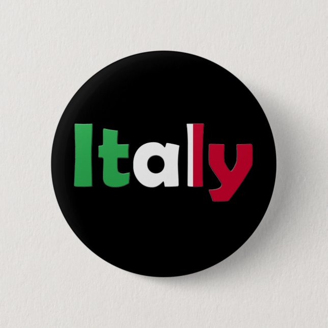 Badge Rond 5 Cm L'Italie (Devant)
