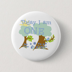 Badge Rond 5 Cm Little Bluebird 1er Anniversaire Tshirts et cadeau