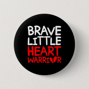 Badge Rond 5 Cm Little Heart Warrior Chd Maladie cardiaque congéni