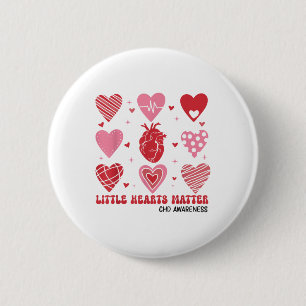 Badge Rond 5 Cm Little Hearts Sensibilisation au coeur Anatomie du