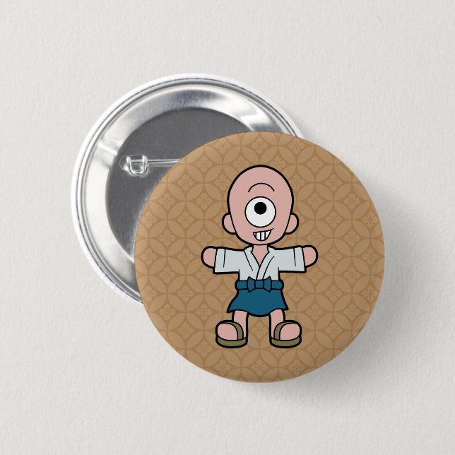Badge Rond 5 Cm Little Hitotsume-kozo Yokai (Devant & derrière)