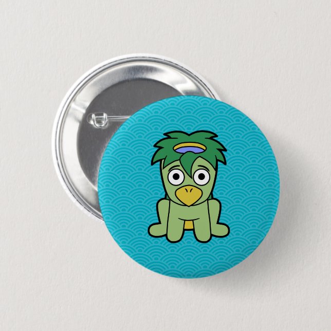 Badge Rond 5 Cm Little Kappa Yokai (Devant & derrière)