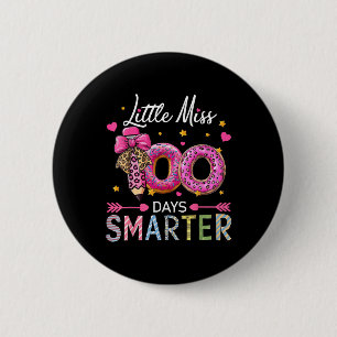 Badge Rond 5 Cm Little Miss 100 Jours Enfants intelligents Filles