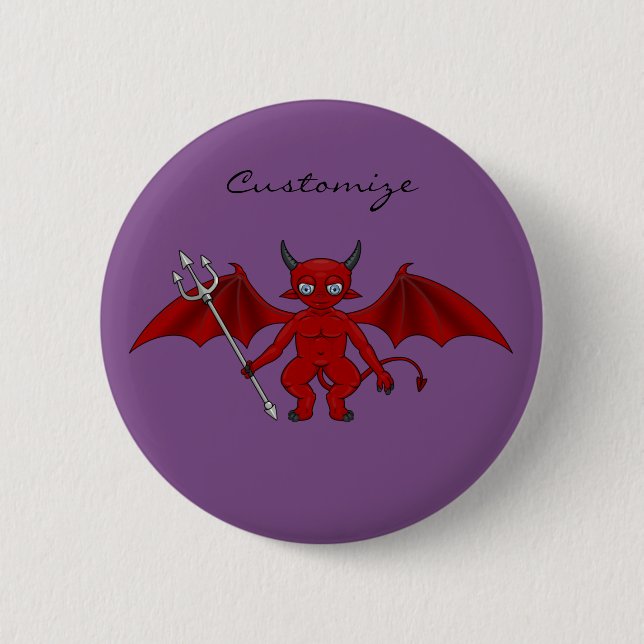 Badge Rond 5 Cm Little Red Devil Thunder_Cove (Devant)