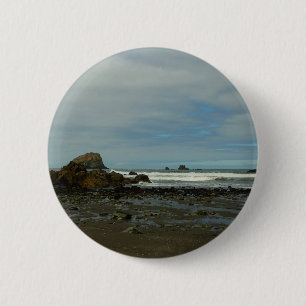 Badge Rond 5 Cm Littoral Pacifique au Parc national de Redwood