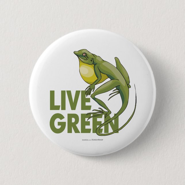 Badge Rond 5 Cm Live Green (Devant)