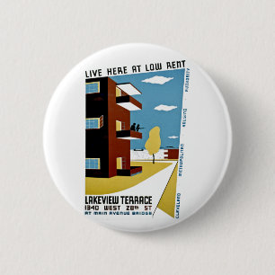Badge Rond 5 Cm Live ici à Low Rent