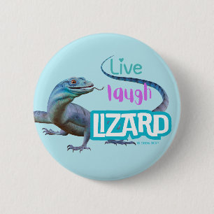 Badge Rond 5 Cm Live Laugh Lizard