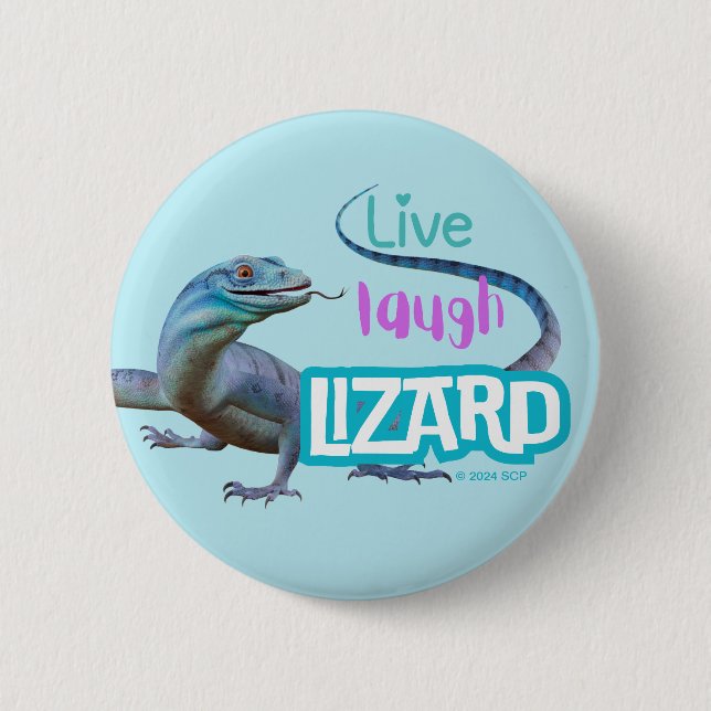 Badge Rond 5 Cm Live Laugh Lizard (Devant)