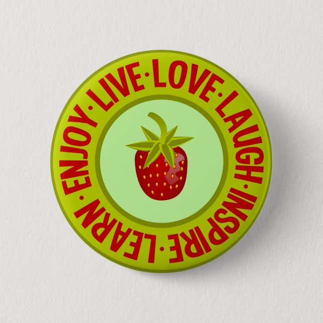 Badge Rond 5 Cm LIVE LOVE LAUGH ... bouton (Devant)