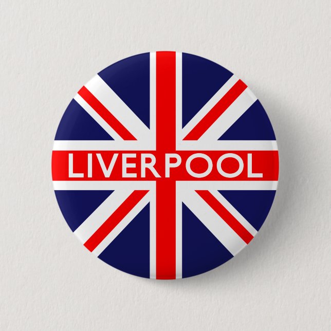 Badge Rond 5 Cm Liverpool : Drapeau britannique (Devant)