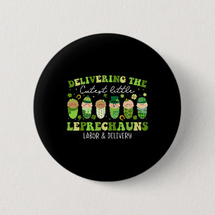 Badge Rond 5 Cm Livraison de petits lutins Travail Et Accouchement