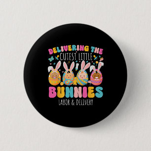 Badge Rond 5 Cm Livraison des lapins les plus mignons Travail de P