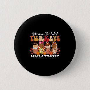 Badge Rond 5 Cm Livraison Du Bon thanksgiving De Déchets Les Plus