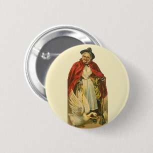 Badge Rond 5 Cm Livre d'histoire victorienne Vintage de Mother Goo