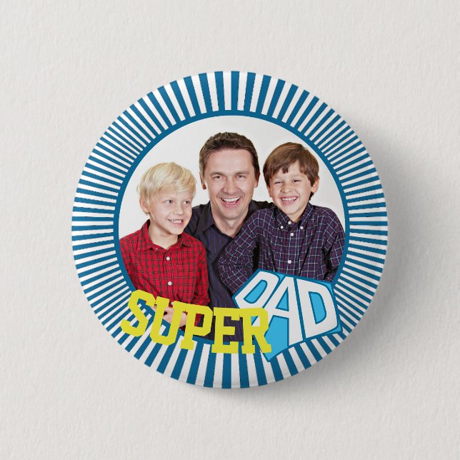 Badge Rond 5 Cm Livre humoristique personnalisé Super Papa (Devant)