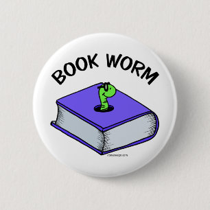 Badge Rond 5 Cm Livre Worm