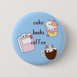 Badge Rond 5 Cm Livres de gâteau Café