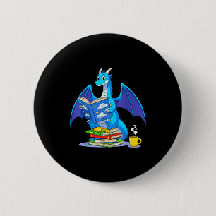 Badge Rond 5 Cm Livres de lecture cool Livre de dragon amateur de