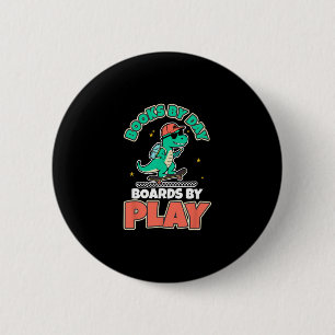Badge Rond 5 Cm Livres de skateboard de dinosaures Activité amusan