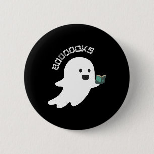 Badge Rond 5 Cm Livres Livres Fantôme Lecture Drôle Halloween Louv