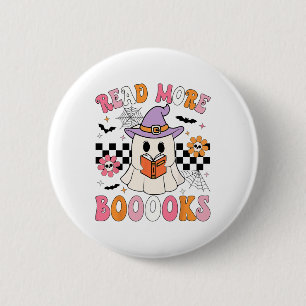 Badge Rond 5 Cm Livres super Ghost Read More Livres Funny Teacher