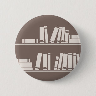 Badge Rond 5 Cm Livres sur l'étagère pour lire l'amant ou le typ
