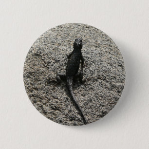 Badge Rond 5 Cm Lizard noir