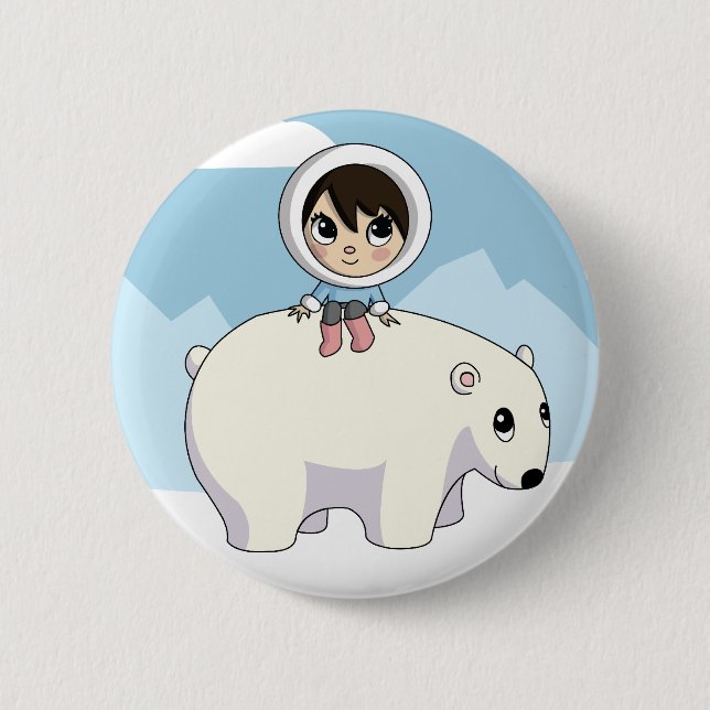 Badge Rond 5 Cm Lizzy et givrage (Devant)