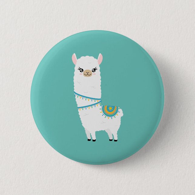Badge Rond 5 Cm Llama (Devant)