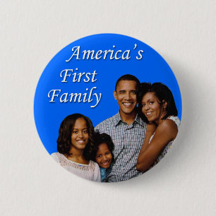 Badge Rond 5 Cm L'Obamas : La première famille de l'Amérique