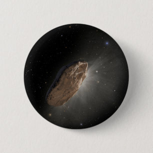 Badge Rond 5 Cm L'objet interstellaire Wayward Oumuamua.