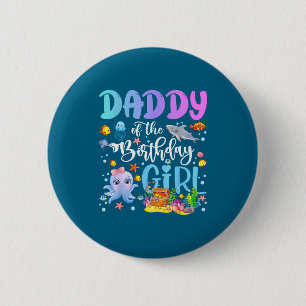 Badge Rond 5 Cm L'Océan Poisson de Mer Anniversaire Papa