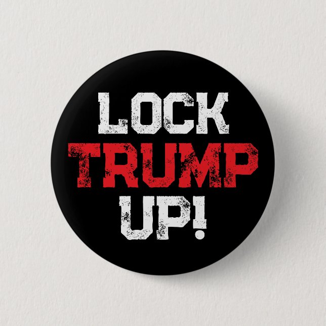 Badge Rond 5 Cm Lock Trump Up Political (Devant)