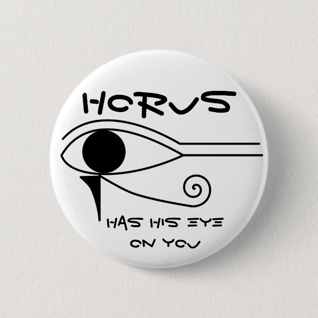 Badge Rond 5 Cm L'oeil de Horus (Devant)