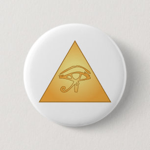 Badge Rond 5 Cm L'OEil de tous / OEil de Horus :