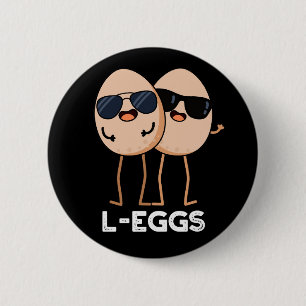 Badge Rond 5 Cm L'oeuf Funny Egg Pun Dark BG
