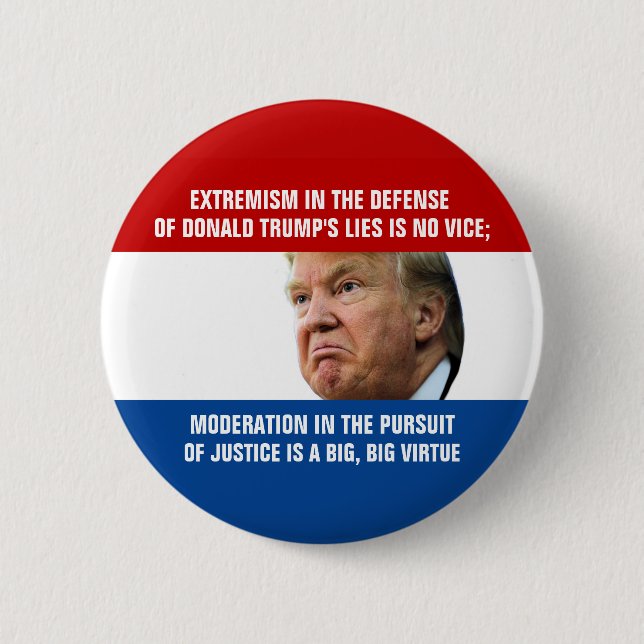 Badge Rond 5 Cm Logique Trump tordue (Devant)