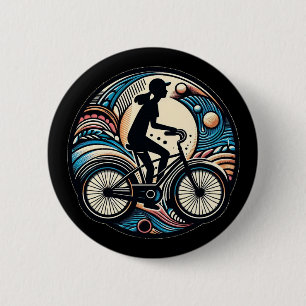 Badge Rond 5 Cm Logo Abstrait Vélo moderne pour Femmes