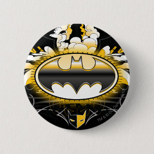 Badge Rond 5 Cm Logo Batman avec voitures