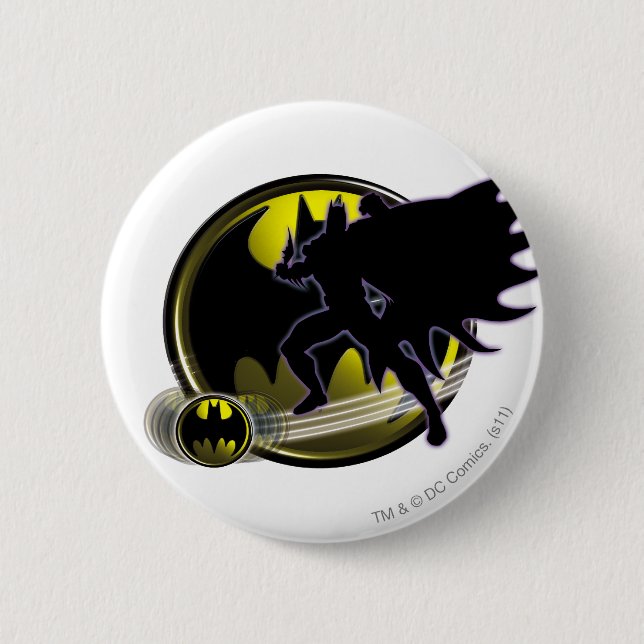 Badge Rond 5 Cm Logo Batman et Circle (Devant)