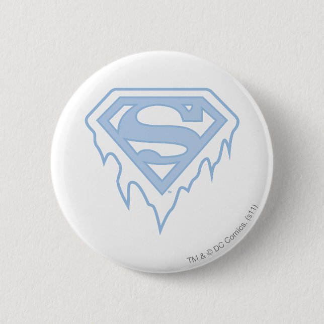 Badge Rond 5 Cm Logo bleu de Supergirl (Devant)
